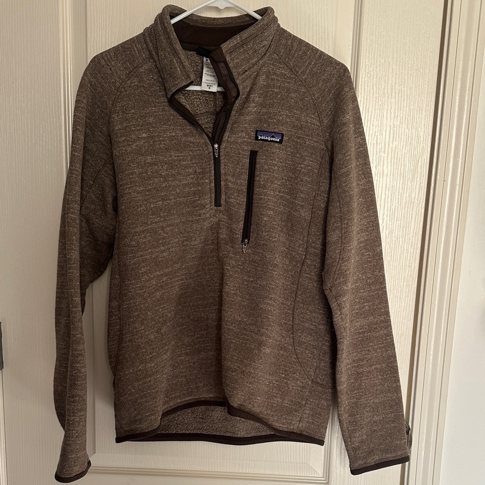Patagonia Men's Zip Up Sweater in Brown